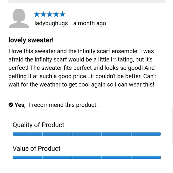 Plus Size Long Sleeve Infinity Scarf Sweater - Picture 4 of 6